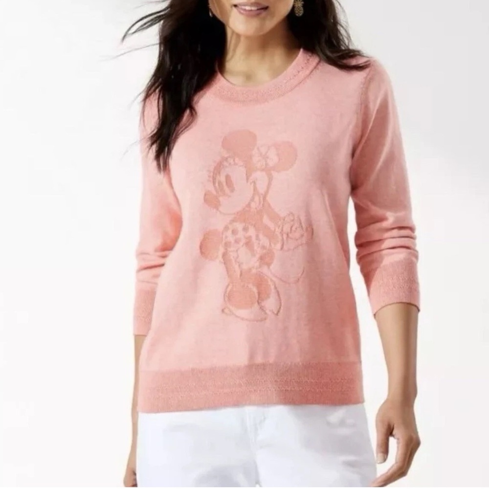 Disney + Tommy Bahama Sweater Minnie Mouse Pullover Sea Shore View Women (S)